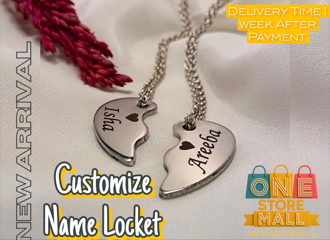 Broken Heart Name Locket